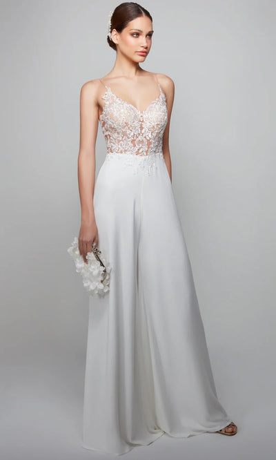 Alyce Paris 70017 - Lace Top Sleeveless Jumpsuit Homecoming Dresses