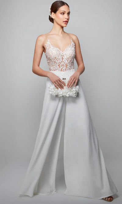 Alyce Paris 70017 - Lace Top Sleeveless Jumpsuit Homecoming Dresses