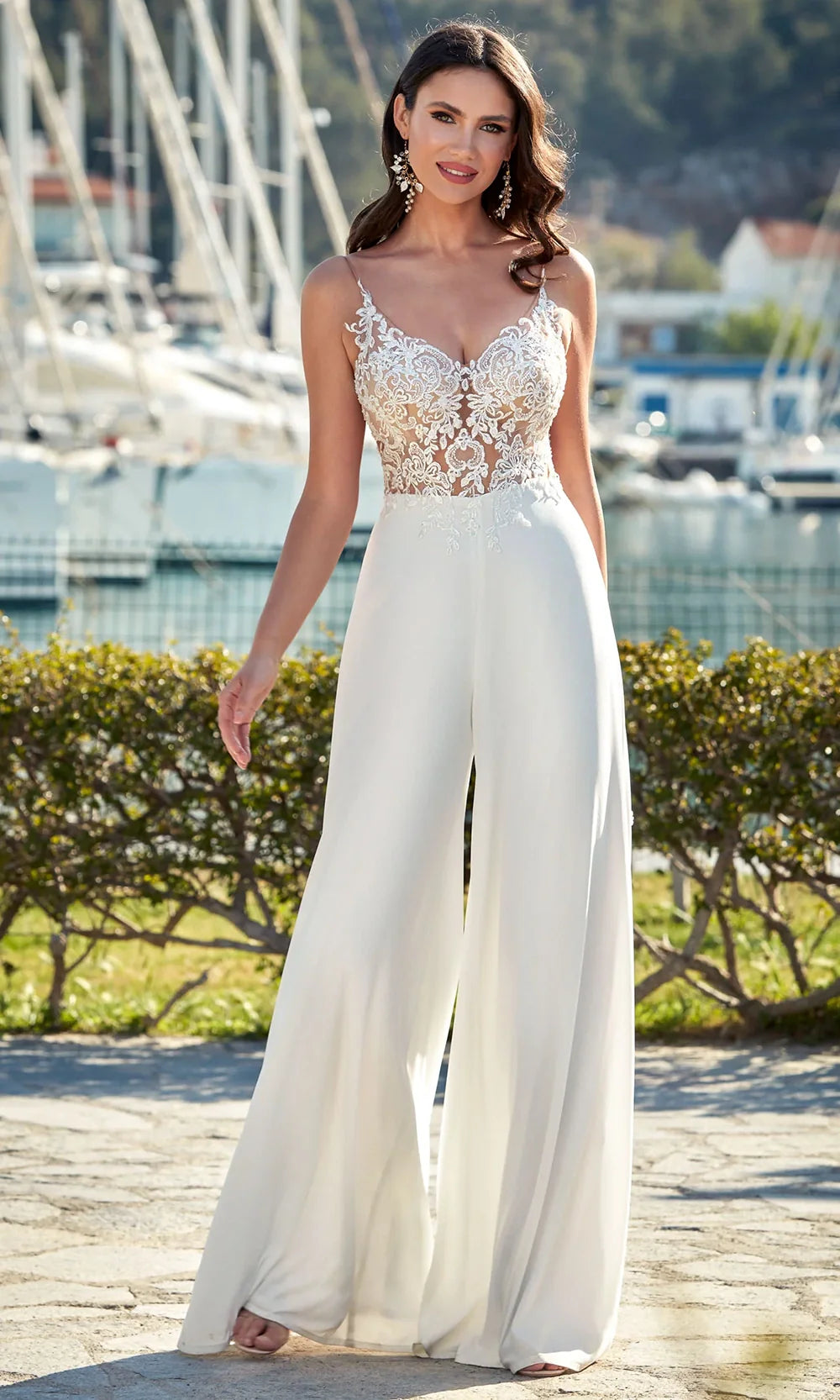 Alyce Paris 70017 - Lace Top Sleeveless Jumpsuit Homecoming Dresses