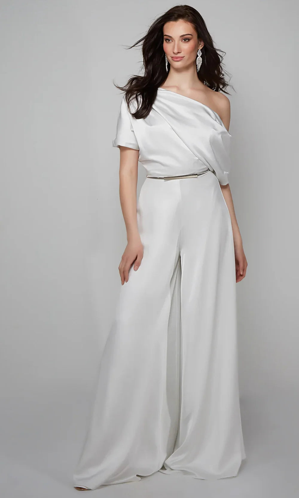 Alyce Paris 70019 - Short Sleeve Jumpsuit with Wide-Leg Pants Evening Dresses