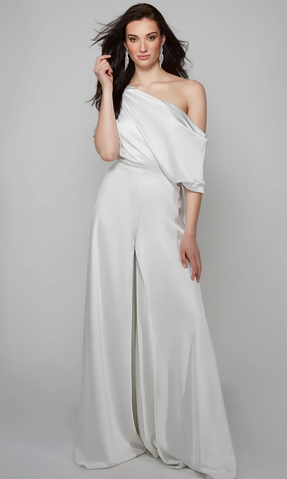 Alyce Paris 70019 - Short Sleeve Jumpsuit with Wide-Leg Pants Evening Dresses