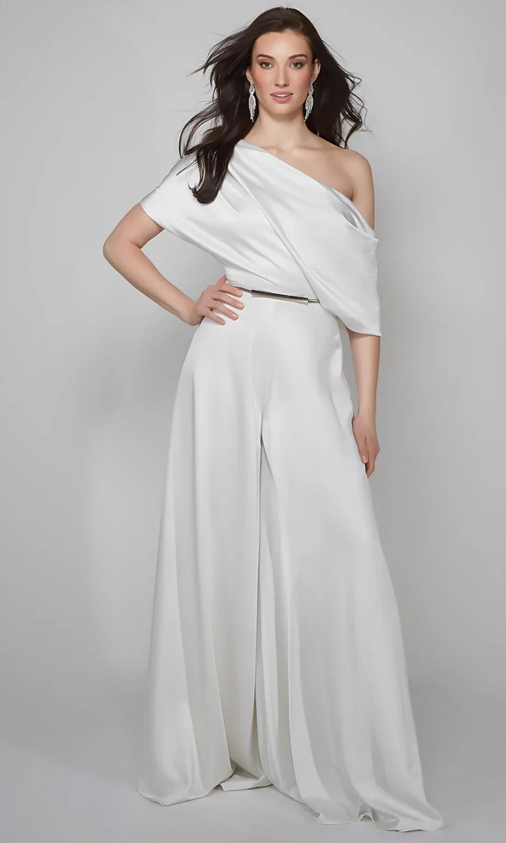 Alyce Paris 70019 - Short Sleeve Jumpsuit with Wide-Leg Pants Evening Dresses
