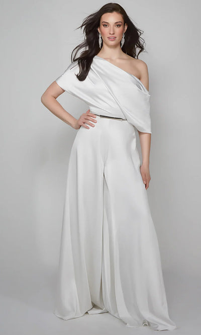 Alyce Paris 70019 - Short Sleeve Jumpsuit with Wide-Leg Pants Evening Dresses