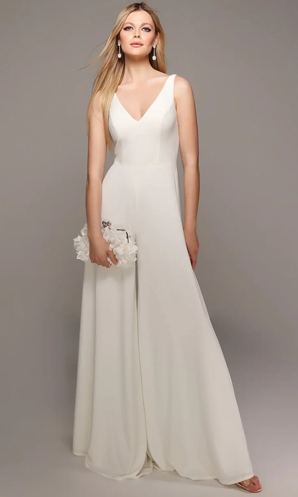 Alyce Paris 70021 - Deep V-Neck Minimalist Jumpsuit Homecoming Dresses