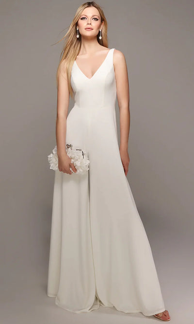Alyce Paris 70021 - Deep V-Neck Minimalist Jumpsuit Homecoming Dresses