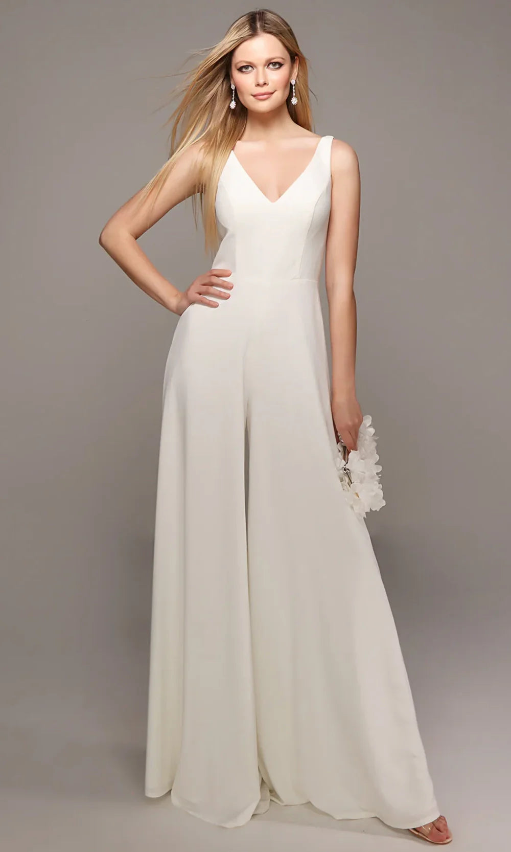 Alyce Paris 70021 - Deep V-Neck Minimalist Jumpsuit Homecoming Dresses