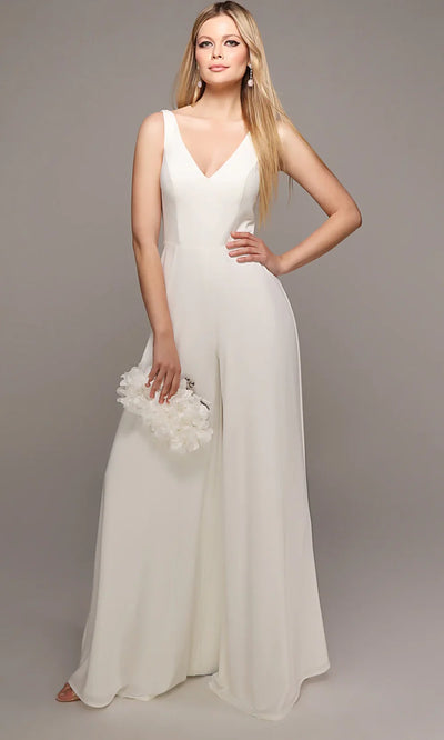 Alyce Paris 70021 - Deep V-Neck Minimalist Jumpsuit Homecoming Dresses