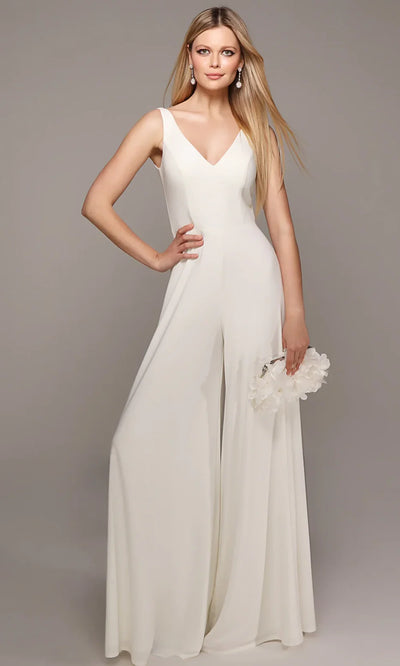 Alyce Paris 70021 - Deep V-Neck Minimalist Jumpsuit Homecoming Dresses