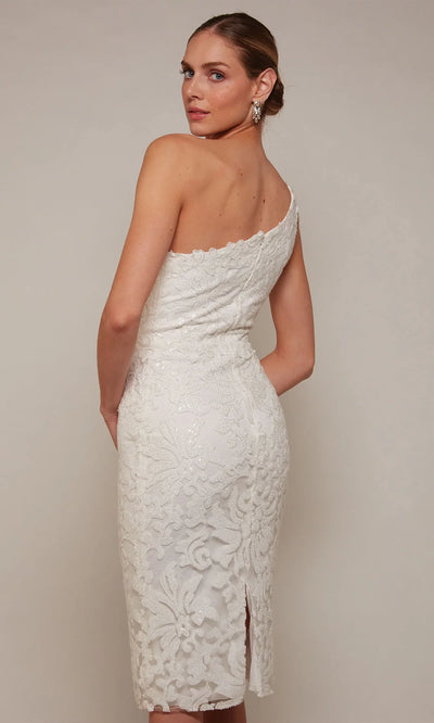 Alyce Paris 70029 - Asymmetric Knee-Length Sequin Dress Wedding Guest