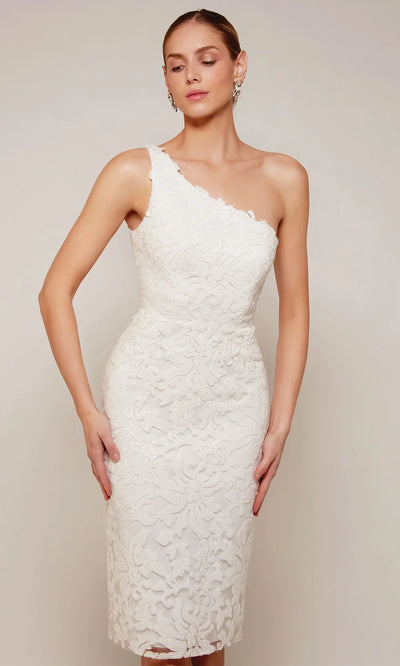 Alyce Paris 70029 - Asymmetric Knee-Length Sequin Dress Wedding Guest