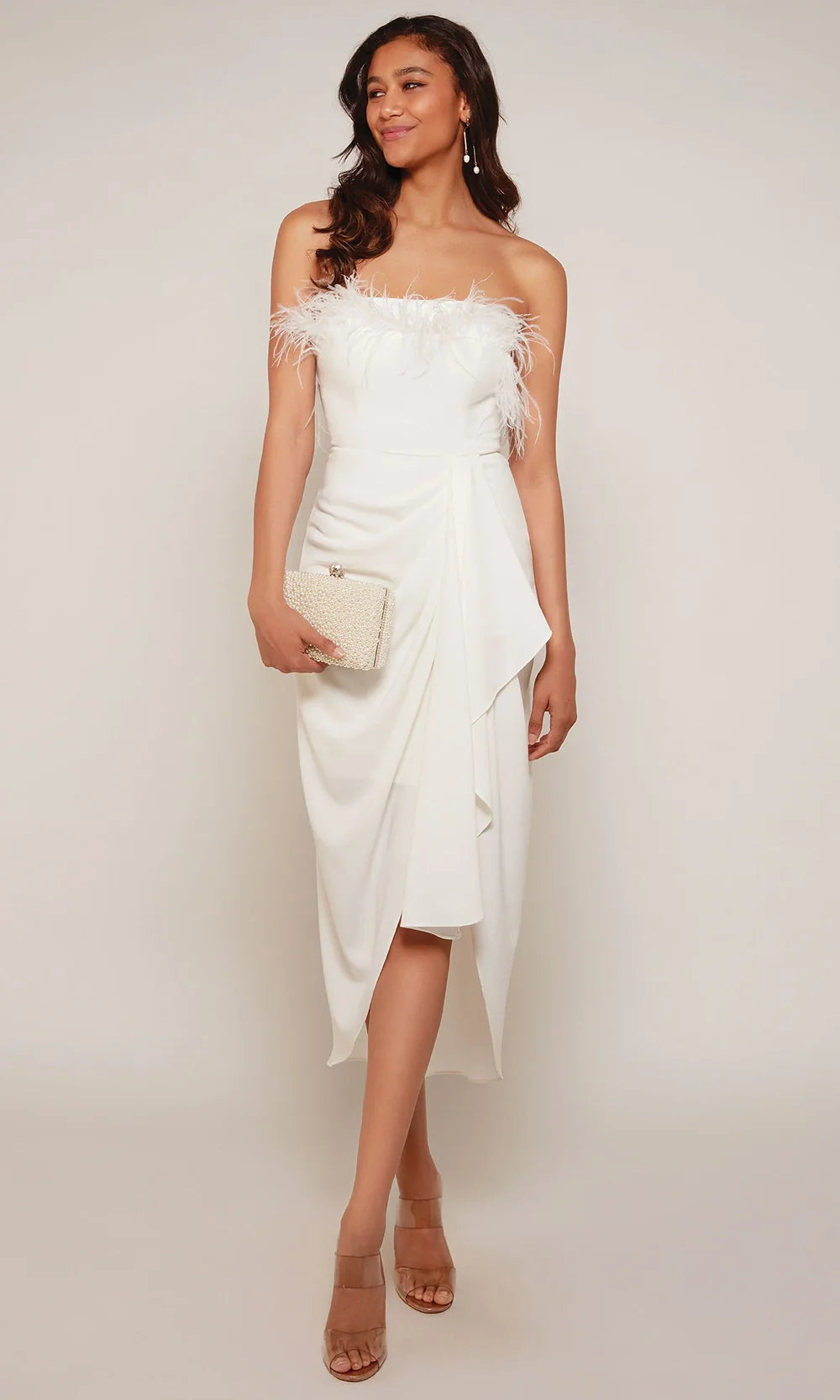 Alyce Paris 70034 - Draped Straight Neck Bridal Dress Wedding Dresses