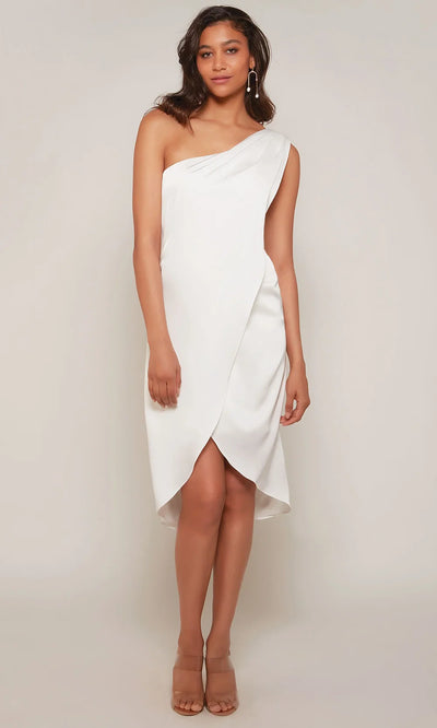 Alyce Paris 70038 - Asymmetric Neck Tulip Hem Dress Wedding Guest