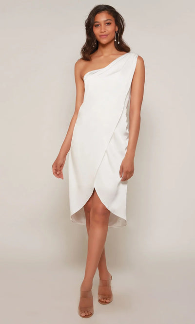 Alyce Paris 70038 - Asymmetric Neck Tulip Hem Dress Wedding Guest