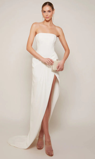 Alyce Paris 70042 - Strapless Corset High Slit Dress Formal Gowns