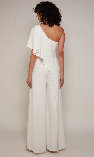 Alyce Paris 70049 - Asymmetrical Draped Evening Jumpsuit Formal Pantsuits