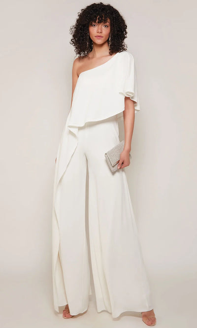 Alyce Paris 70049 - Asymmetrical Draped Evening Jumpsuit Formal Pantsuits