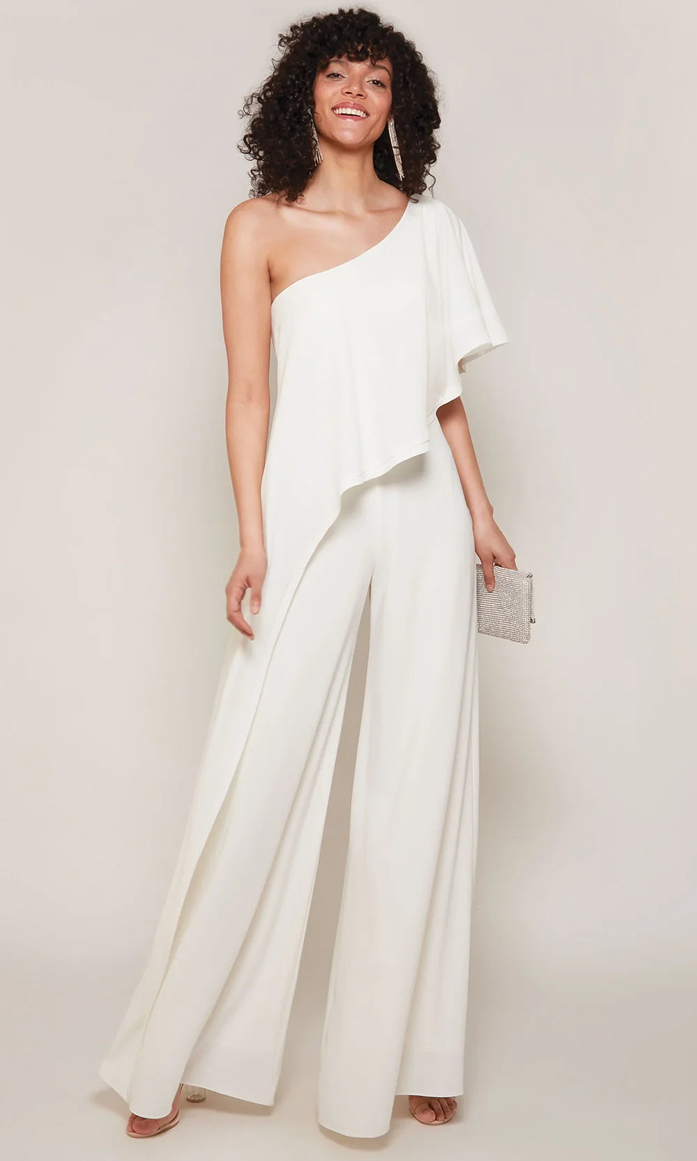 Alyce Paris 70049 - Asymmetrical Draped Evening Jumpsuit Formal Pantsuits