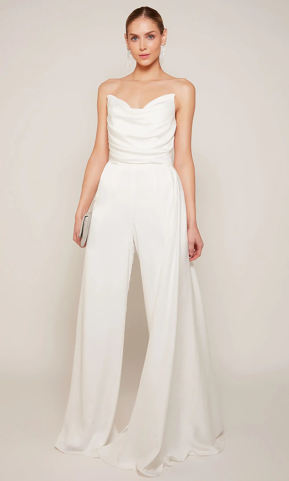Alyce Paris 70050 - Ruched Bodice Wide-Leg Jumpsuit Wedding Dresses