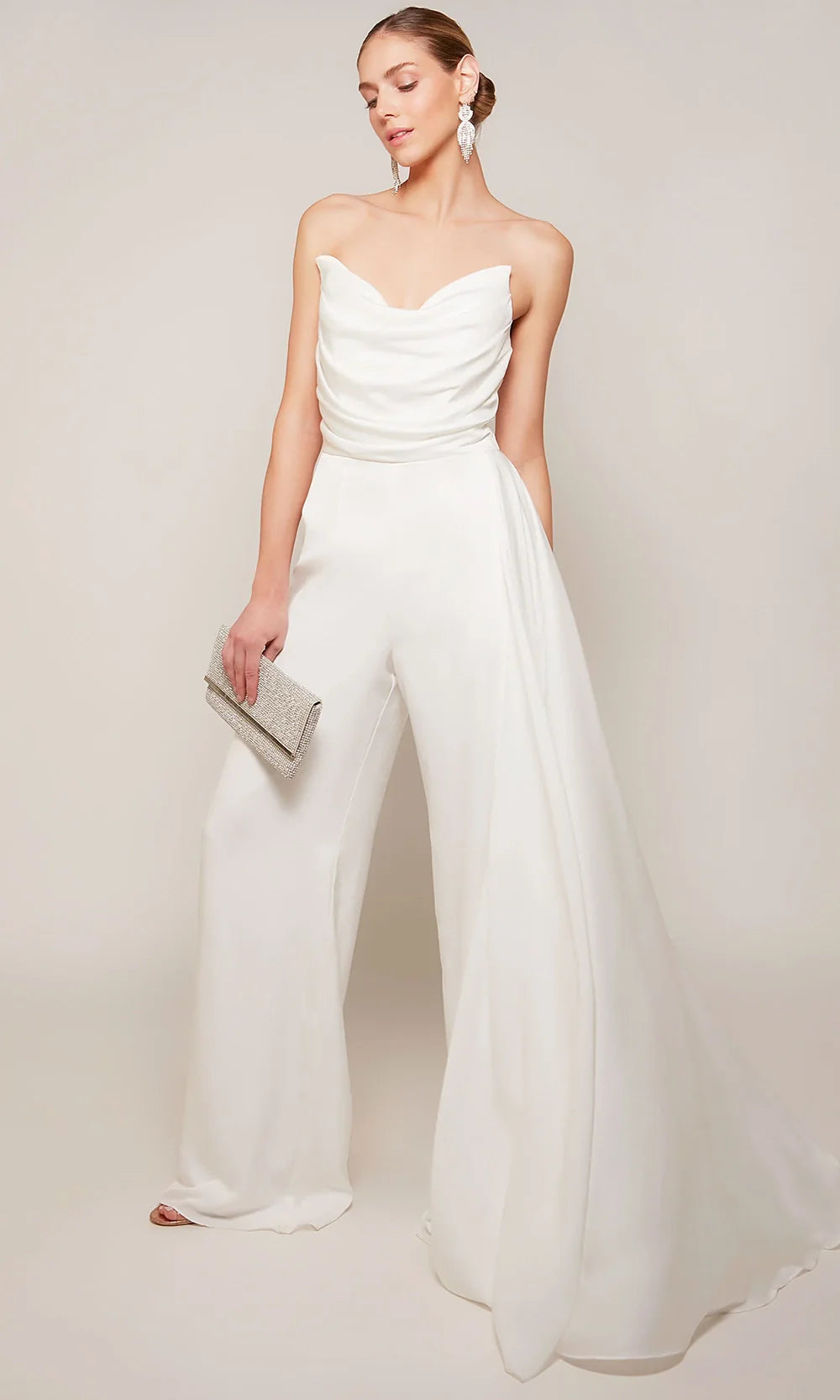 Alyce Paris 70050 - Ruched Bodice Wide-Leg Jumpsuit Wedding Dresses