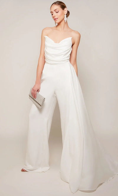 Alyce Paris 70050 - Ruched Bodice Wide-Leg Jumpsuit Wedding Dresses