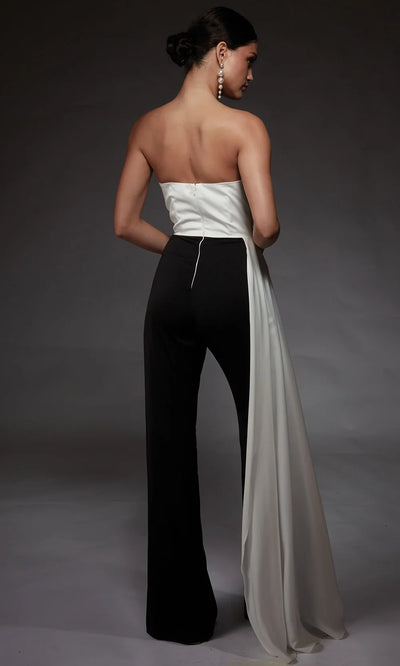 Alyce Paris 70050 - Ruched Bodice Wide-Leg Jumpsuit Wedding Dresses