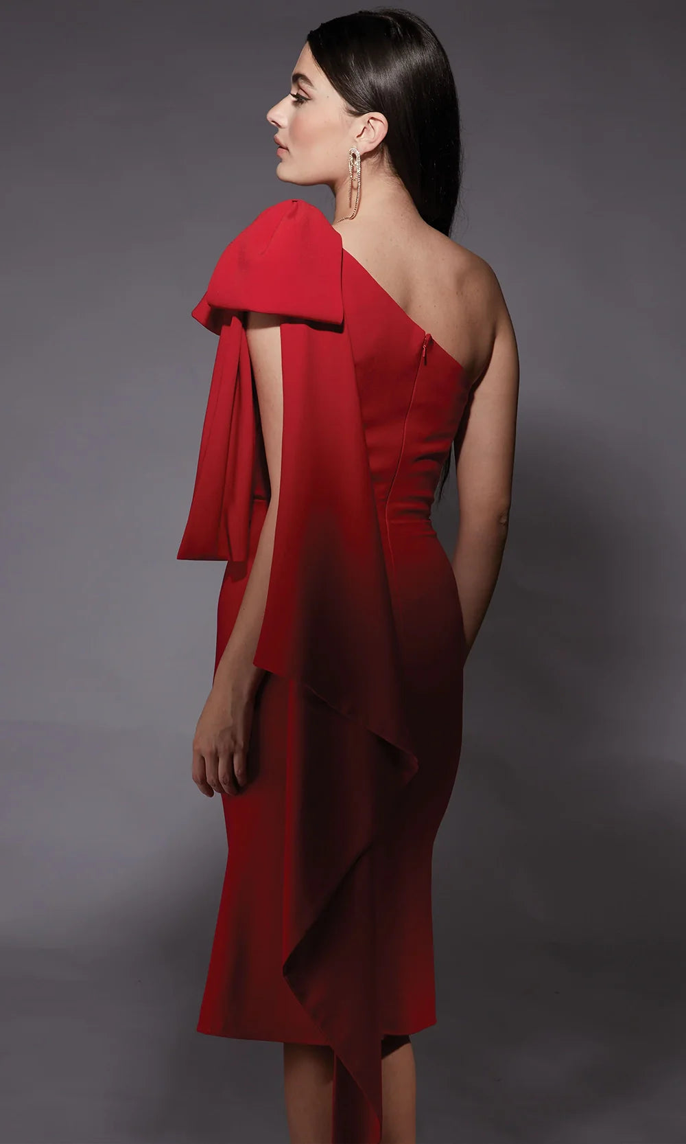 Alyce Paris 70053 - Asymmetric Sheath Knee-Length Dress Cocktail Dresses