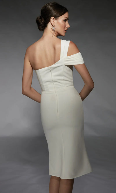 Alyce Paris 70054 - Sculpted Asymmetric Sheath Dress Cocktail Dresses