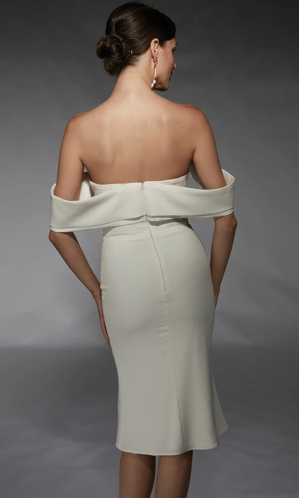 Alyce Paris 70055 - Draped Bodice Knee-Length Dress Wedding Guest