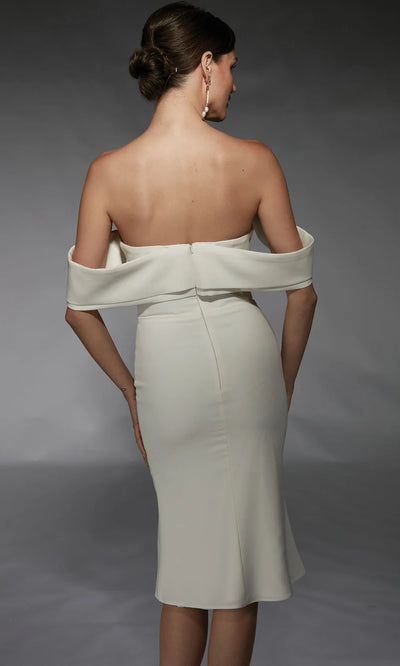 Alyce Paris 70055 - Draped Bodice Knee-Length Dress Wedding Guest