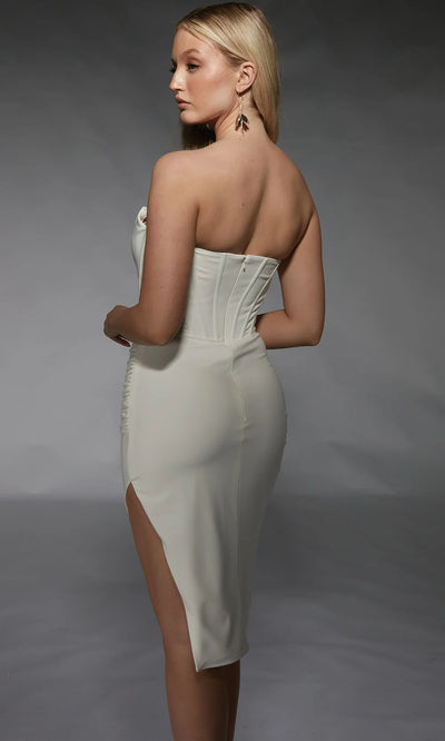 Alyce Paris 70058 - Structured Bodice Knee-Length Dress Wedding Guest