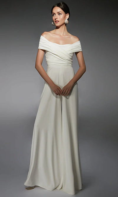 Alyce Paris 70067 - Ruched Ornate Wide-Leg Jumpsuit Prom Dresses