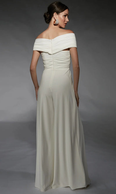 Alyce Paris 70067 - Ruched Ornate Wide-Leg Jumpsuit Prom Dresses