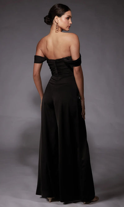 Alyce Paris 70071 - Wide-Leg Strapless Cowl Jumpsuit Formal Pantsuits