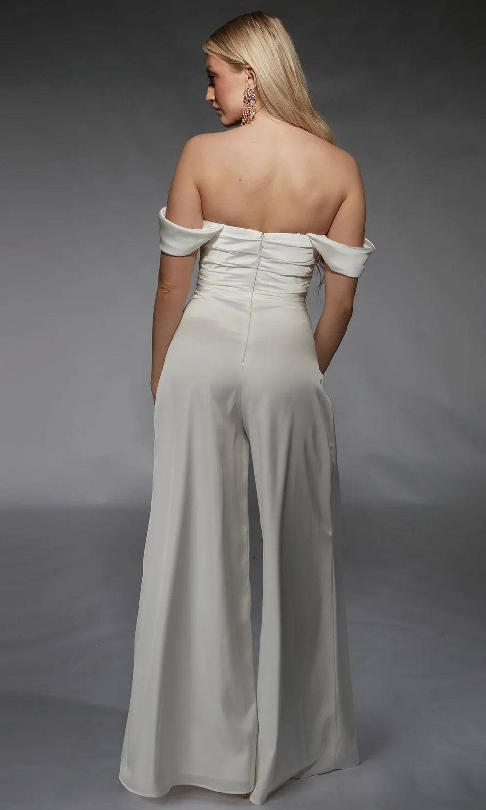 Alyce Paris 70071 - Wide-Leg Strapless Cowl Jumpsuit Formal Pantsuits