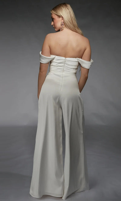 Alyce Paris 70071 - Wide-Leg Strapless Cowl Jumpsuit Formal Pantsuits