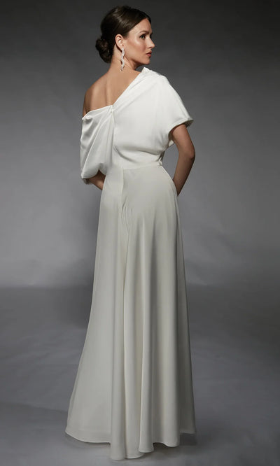 Alyce Paris 70072 - Asymmetric Neckline Wide-Leg Jumpsuit Formal Pantsuits