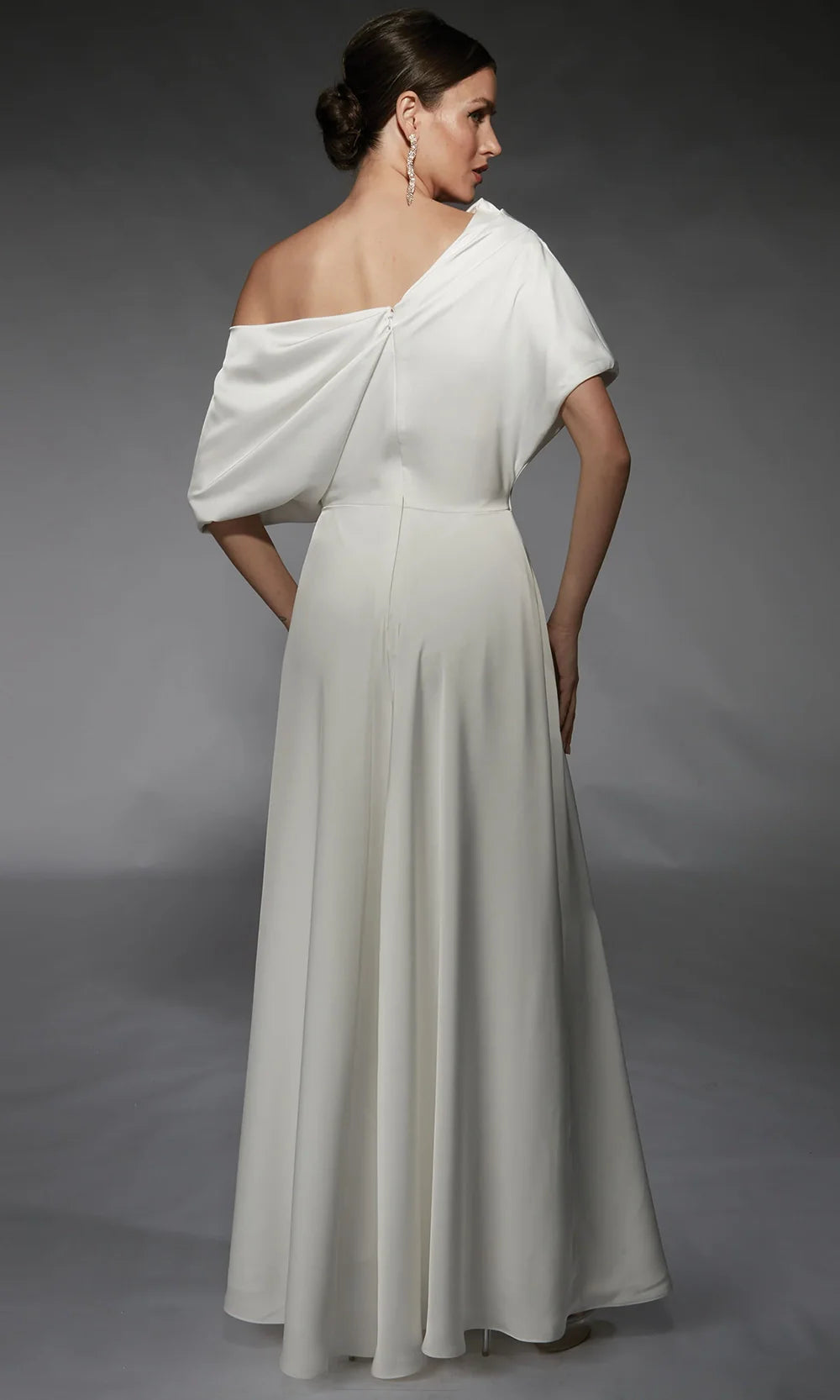 Alyce Paris 70072 - Asymmetric Neckline Wide-Leg Jumpsuit Formal Pantsuits
