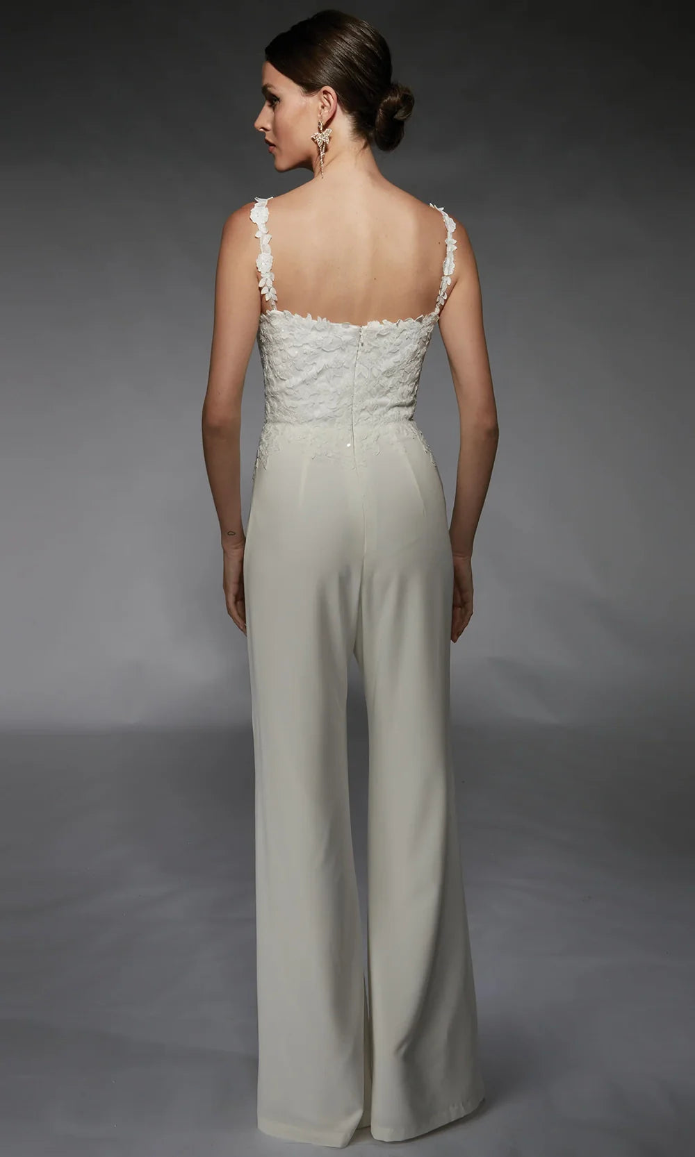 Alyce Paris 70073 - Sweetheart Lace Appliqued Jumpsuit Formal Pantsuits