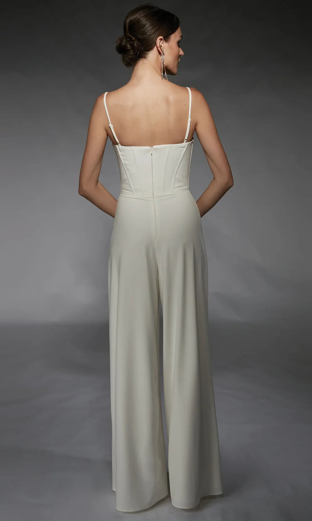 Alyce Paris 70075 - Draped Sleeveless Wide-Leg Jumpsuit Formal Pantsuits