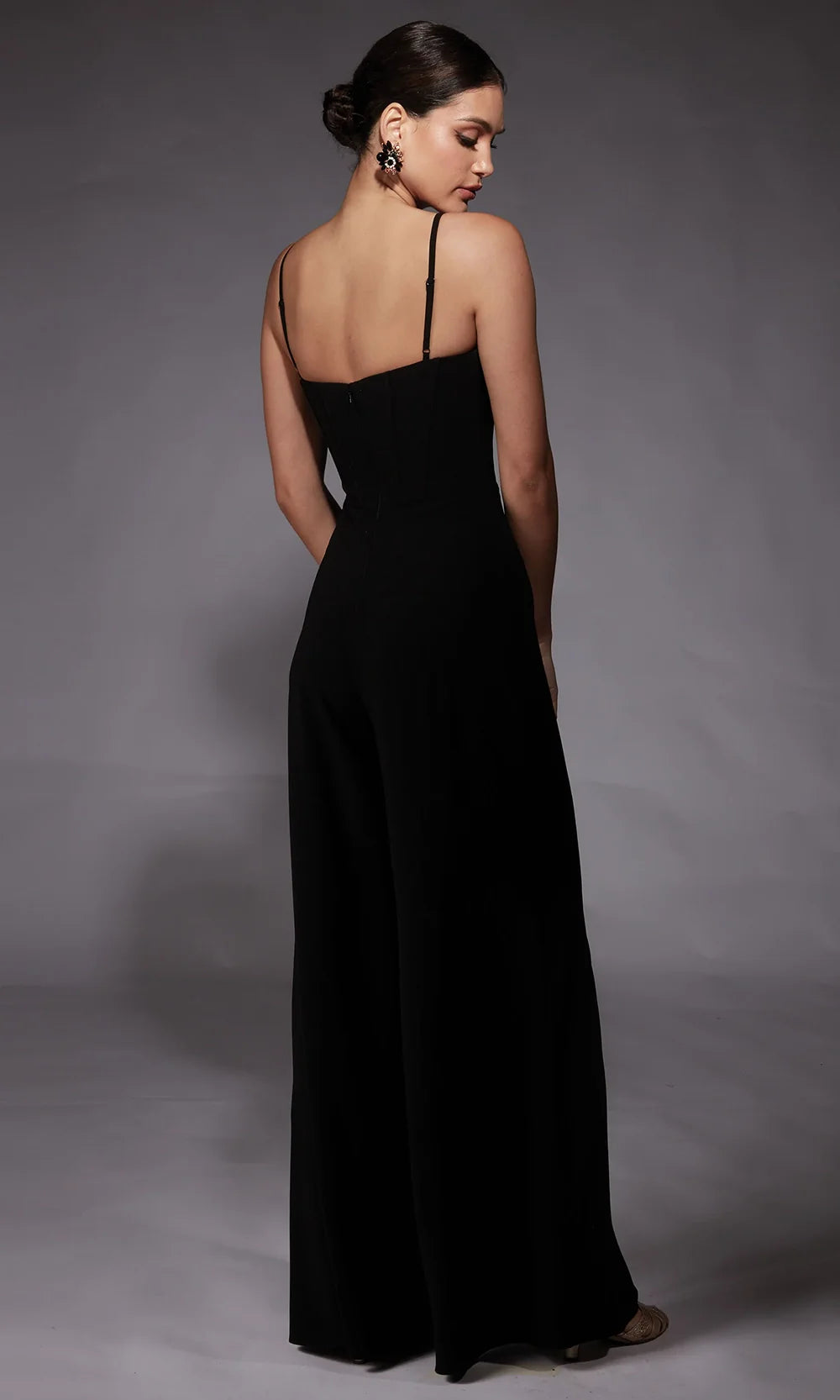 Alyce Paris 70075 - Draped Sleeveless Wide-Leg Jumpsuit Formal Pantsuits
