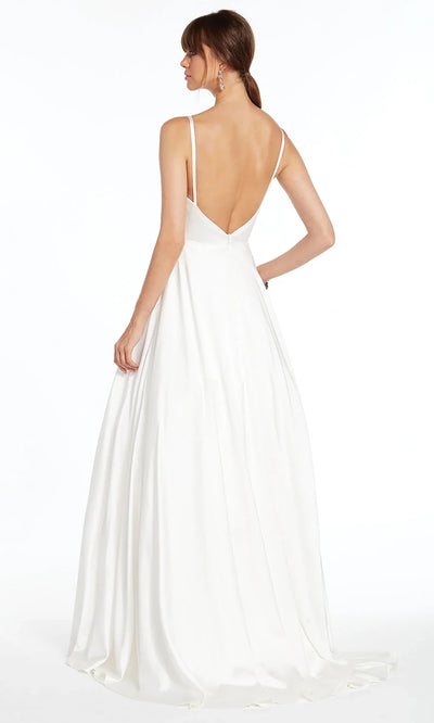 Alyce Paris 7009 - Spaghetti Strap Luminous Satin Dress Wedding Dresses