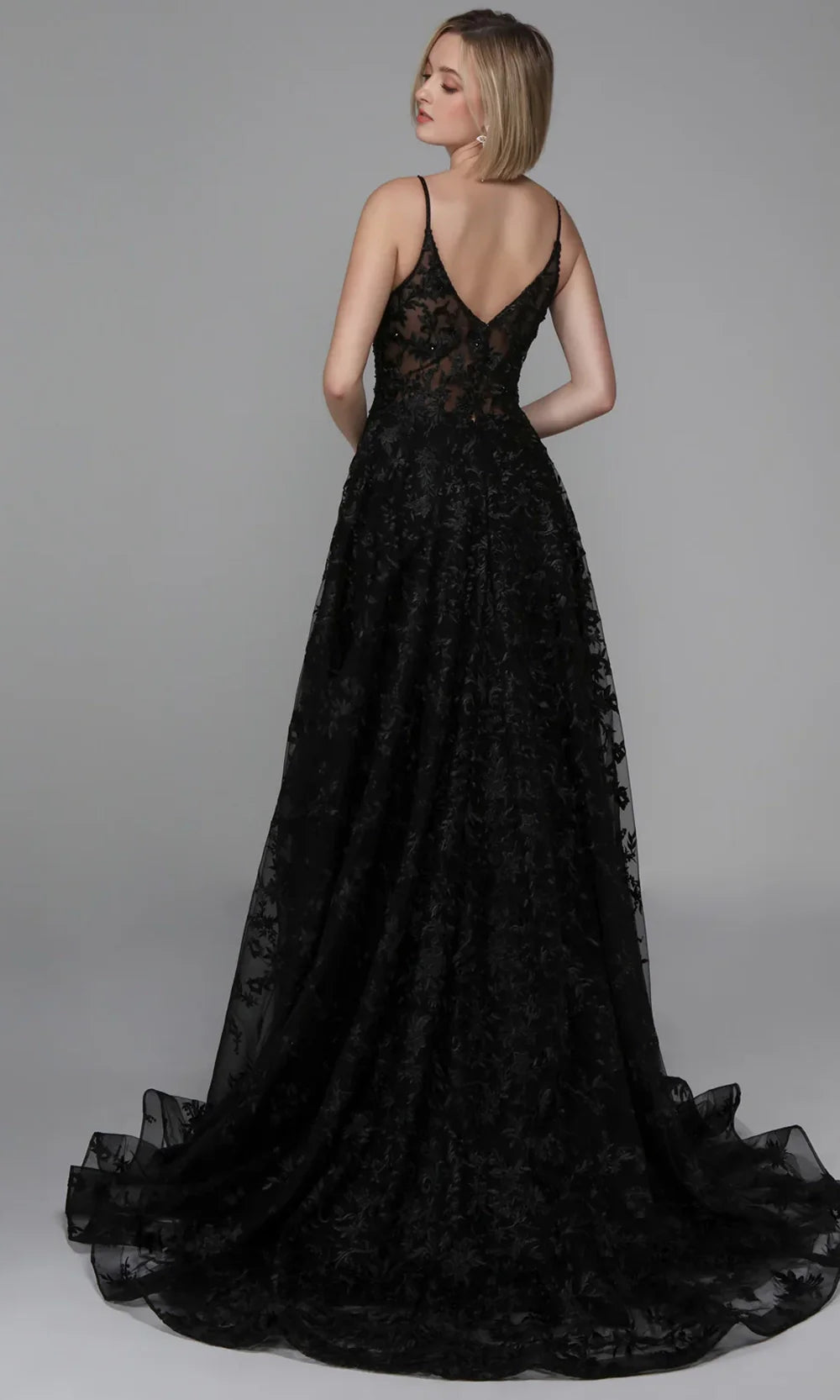 Alyce Paris 7012 - Lace Bodice Plunging Neckline Gown Prom Dresses
