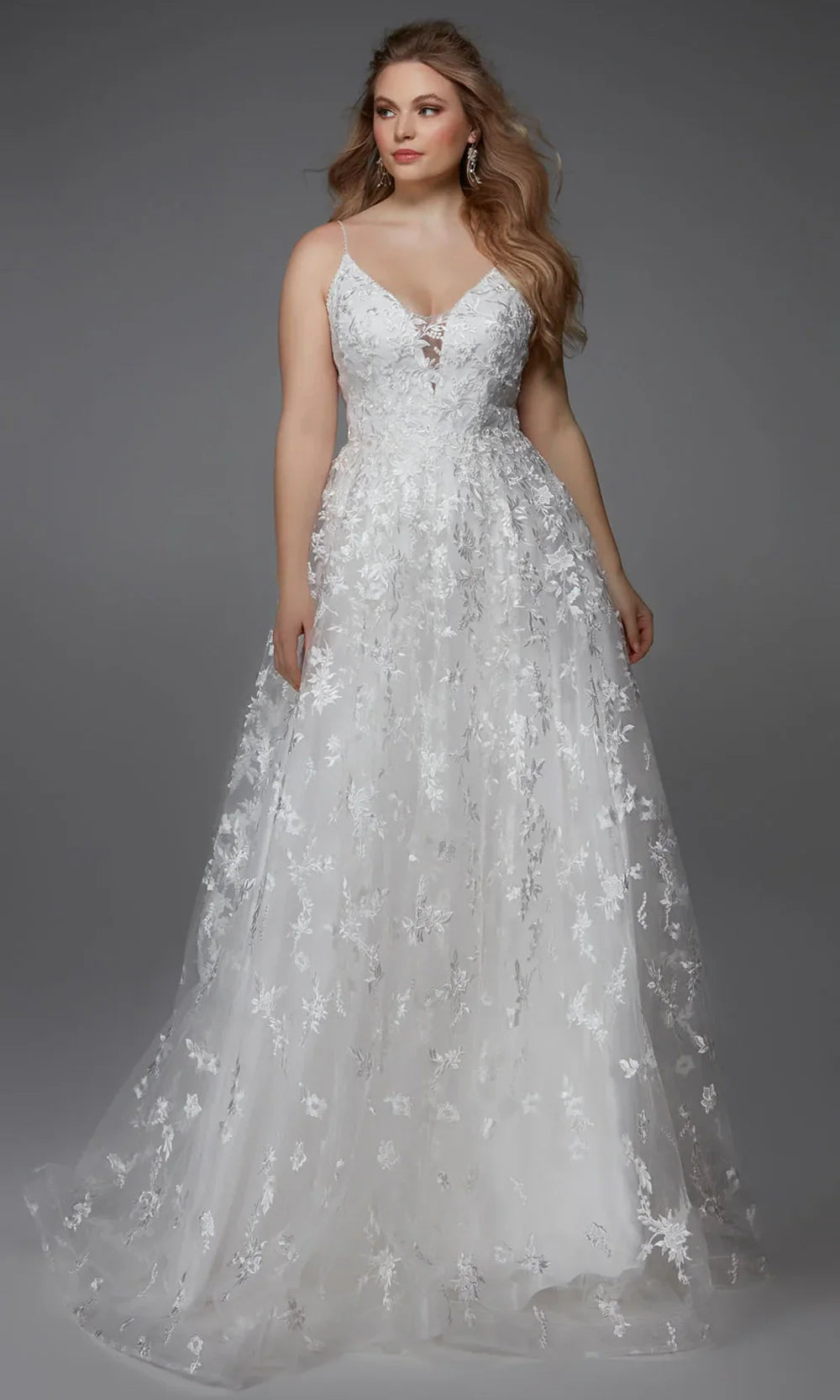 Alyce Paris 7012 - Lace Bodice Plunging Neckline Gown Prom Dresses