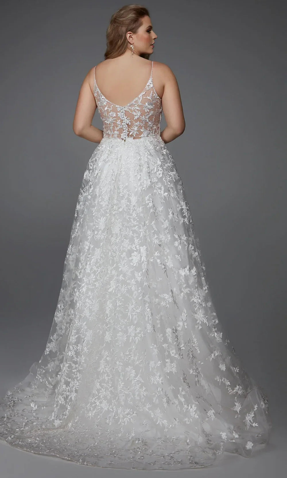 Alyce Paris 7012 - Lace Bodice Plunging Neckline Gown Prom Dresses