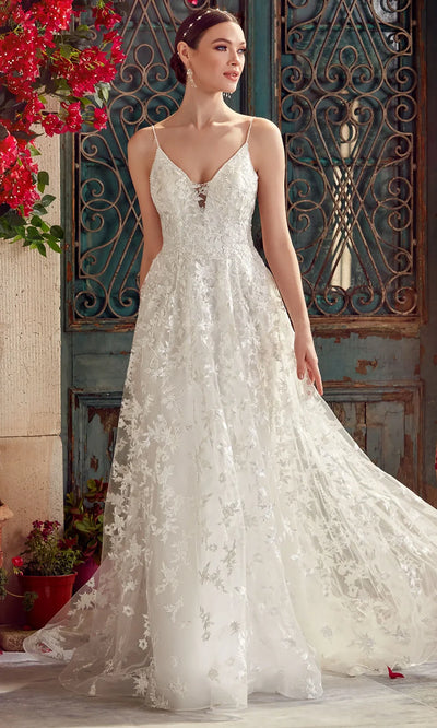 Alyce Paris 7012 - Lace Bodice Plunging Neckline Gown Prom Dresses