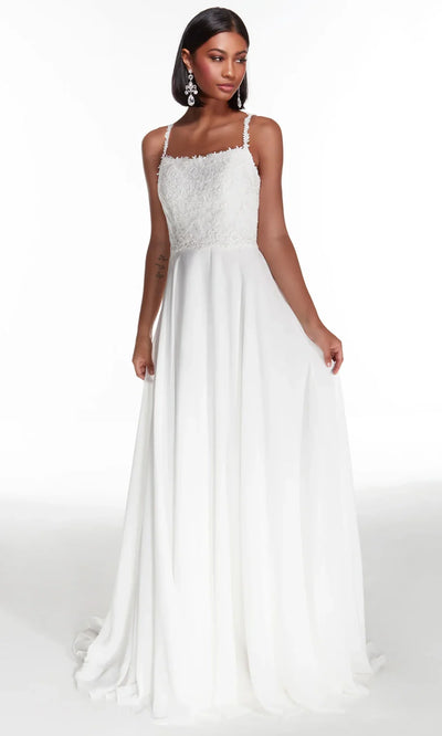 Alyce Paris 7018 - Sleeveless Lace Flowing Bridal Gown Wedding Dresses