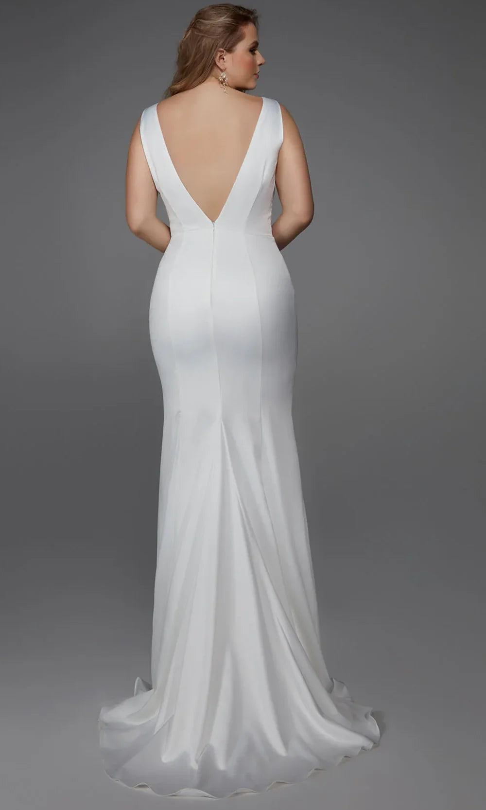 Alyce Paris 7019 - Detachable Overskirt Sleeveless Satin Gown Wedding Dresses