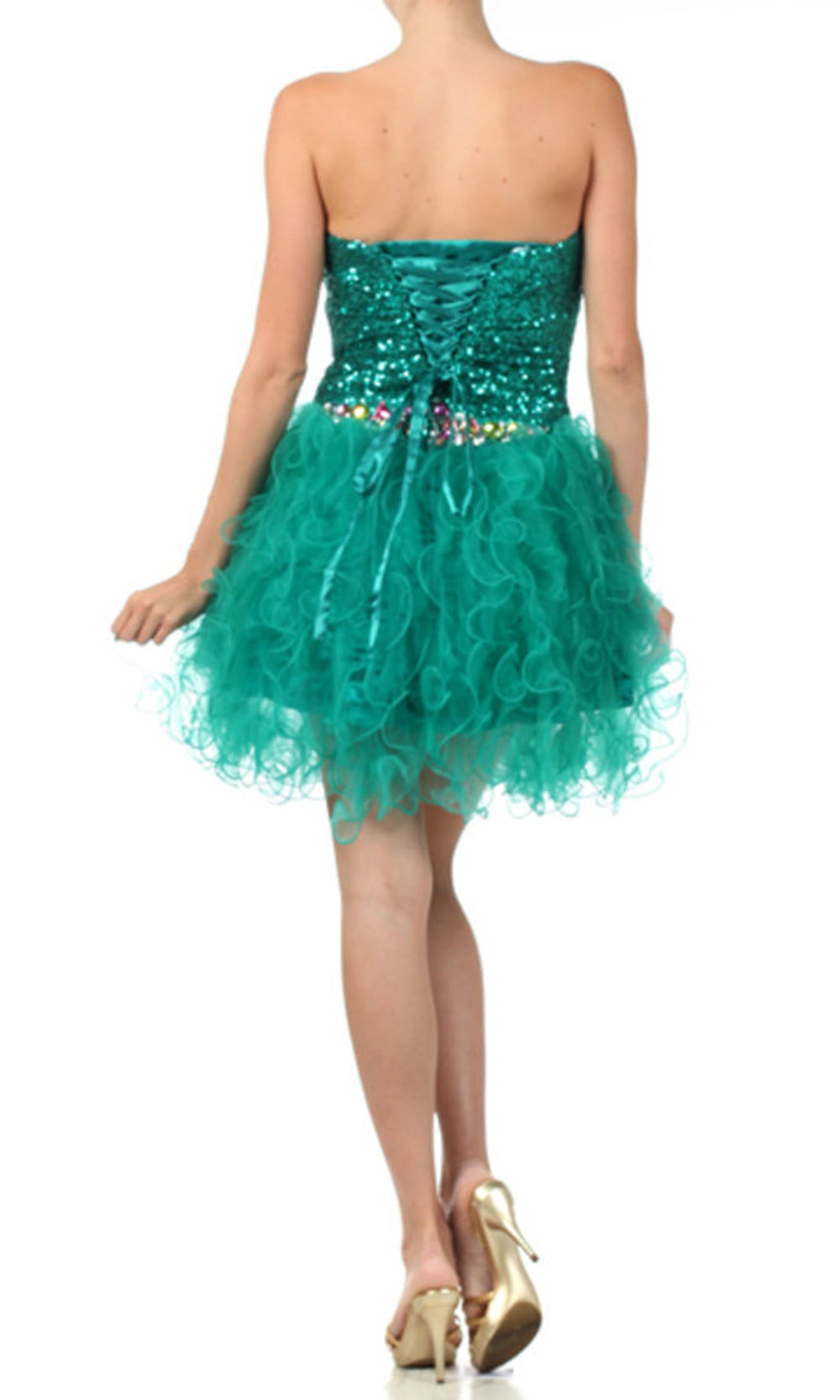 Juliet Dresses 702-B - Sequin Embellished Strapless Dress Homecoming Dresses