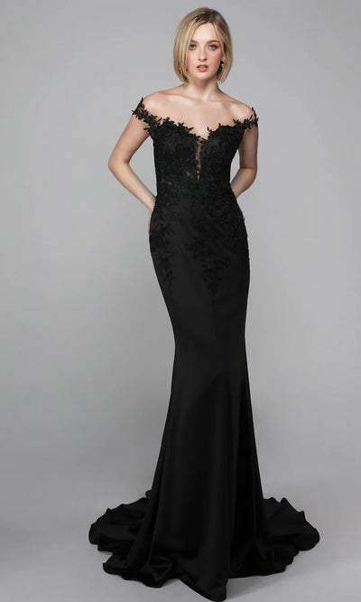 Alyce Paris 7026 - Illusion Corset Embroidered Fitted Gown Formal Gowns
