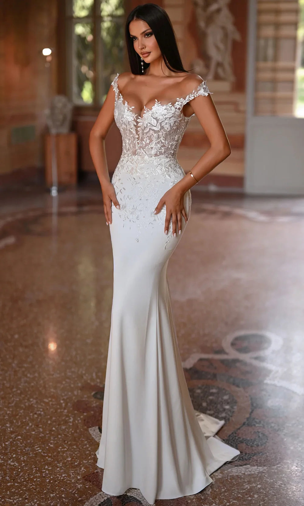 Alyce Paris 7026 - Illusion Corset Embroidered Fitted Gown Formal Gowns